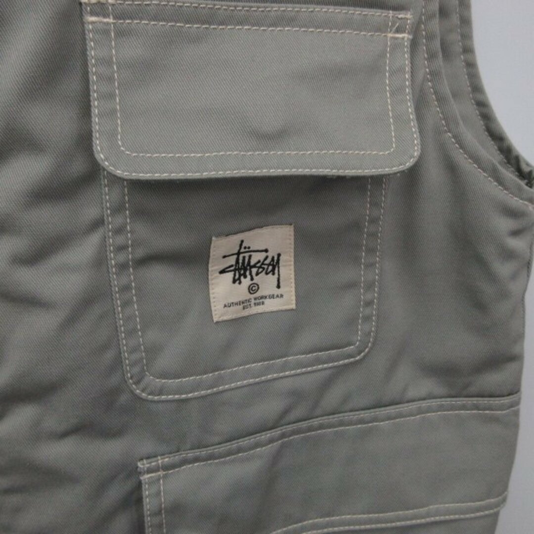 STUSSY(ステューシー)のステューシー STUSSY ワークベスト ジレ ジャケット 中綿 グレー S メンズのトップス(ベスト)の商品写真