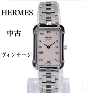 エルメス(Hermes)のHERMES エルメス レディース腕時計 クロアジュール ピンクシェル文字盤(腕時計)