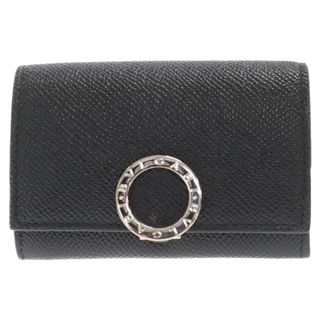 BVLGARI - BVLGARI ブルガリ GRAIN LEATHER グレインレザー ロゴクリップコインパース コインケース 財布 ブラック 289374