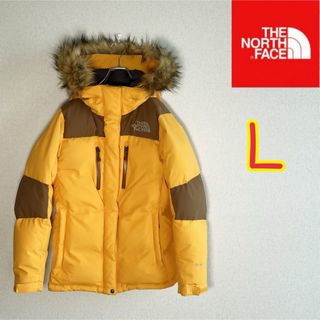 ザノースフェイス(THE NORTH FACE)のノースフェイス　ダウンジャケット　HYVENT イエロー　レディースＬ(ダウンジャケット)