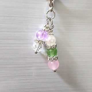 1点もの＊ハンドメイド＊不安感や恐怖心を和らげます✩.*天然石お守りチャーム(チャーム)