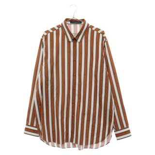 ルイヴィトン(LOUIS VUITTON)のLOUIS VUITTON ルイヴィトン チェーンストライプ長袖シャツ 1A50XL ホワイト/オレンジ(シャツ)