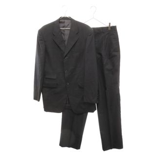 MEN'S BIGI - MEN'S BIGI メンズビギ 90～00S ボックスチェック ノッチドラペル テーラードジャケット 2タック センタープレス スラックスパンツ セットアップ ネイビー