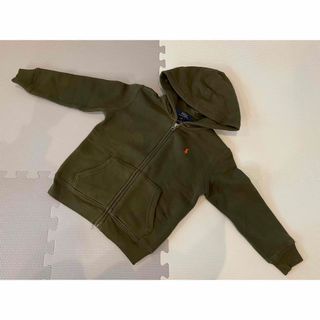 ポロラルフローレン(POLO RALPH LAUREN)のPOLO パーカー 110 裏起毛 深緑(ジャケット/上着)