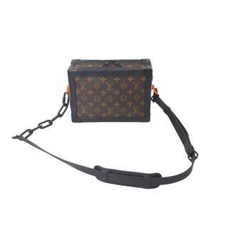 ルイヴィトン(LOUIS VUITTON)の極美品 LOUIS VUITTONルイヴィトン ソフトトランク ショルダーバッグ モノグラム ソーラーレイ M44478 ブラウン ブラック中古 60381(ショルダーバッグ)