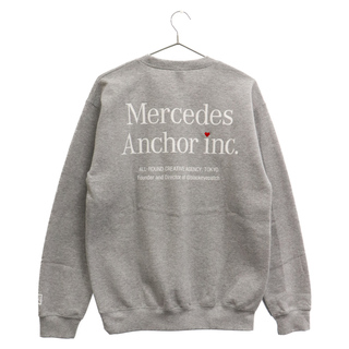 Mercedes Anchor Inc. メルセデスアンカーインク Crew Sweat ハート刺繍 ロゴ クルーネックスウェットトレーナー グレー(スウェット)