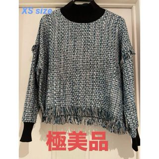 ザラ(ZARA)の極美品♡ZARA ハイネックミックスツイードトップス(ニット/セーター)