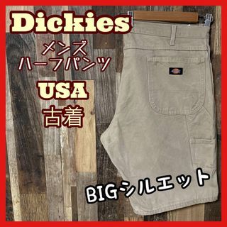 ディッキーズ(Dickies)のディッキーズ メンズ ロゴ ダック生地 2XL 40 ベージュ ハーフ パンツ(ショートパンツ)