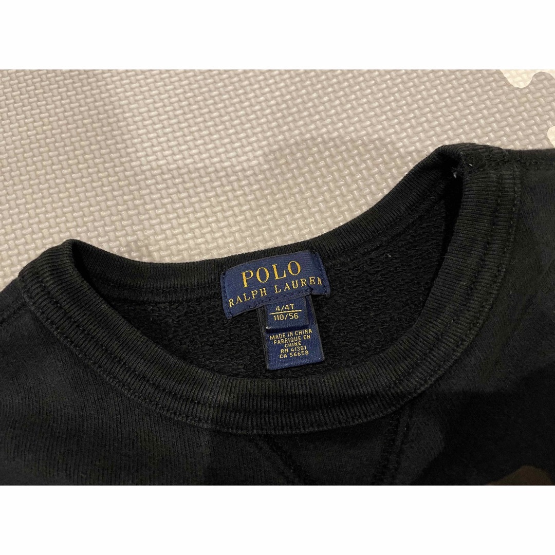 POLO RALPH LAUREN(ポロラルフローレン)のPOLO トレーナー 110 黒 キッズ/ベビー/マタニティのキッズ服男の子用(90cm~)(Tシャツ/カットソー)の商品写真