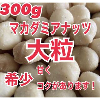 【大粒】マカダミアナッツ　300g 素焼き　無塩　無添加　ナッツ　非常食(菓子/デザート)