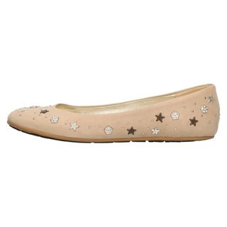 ジミーチュウ(JIMMY CHOO)のJIMMY CHOO ジミーチュウ 124WESTERN スタッズ フラットシューズ ベージュ レディース(その他)