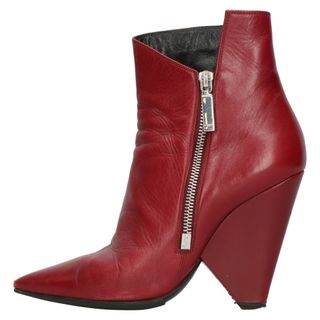 サンローラン(Saint Laurent)のSAINT LAURENT PARIS サンローランパリ YSL Zip Ankle Boot YSLサイドジップ アンクルブーツ レディース ボルドー(ブーツ)