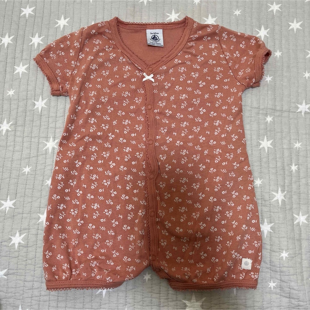 PETIT BATEAU(プチバトー)のプチバトー　ロンパース　size60 キッズ/ベビー/マタニティのベビー服(~85cm)(ロンパース)の商品写真