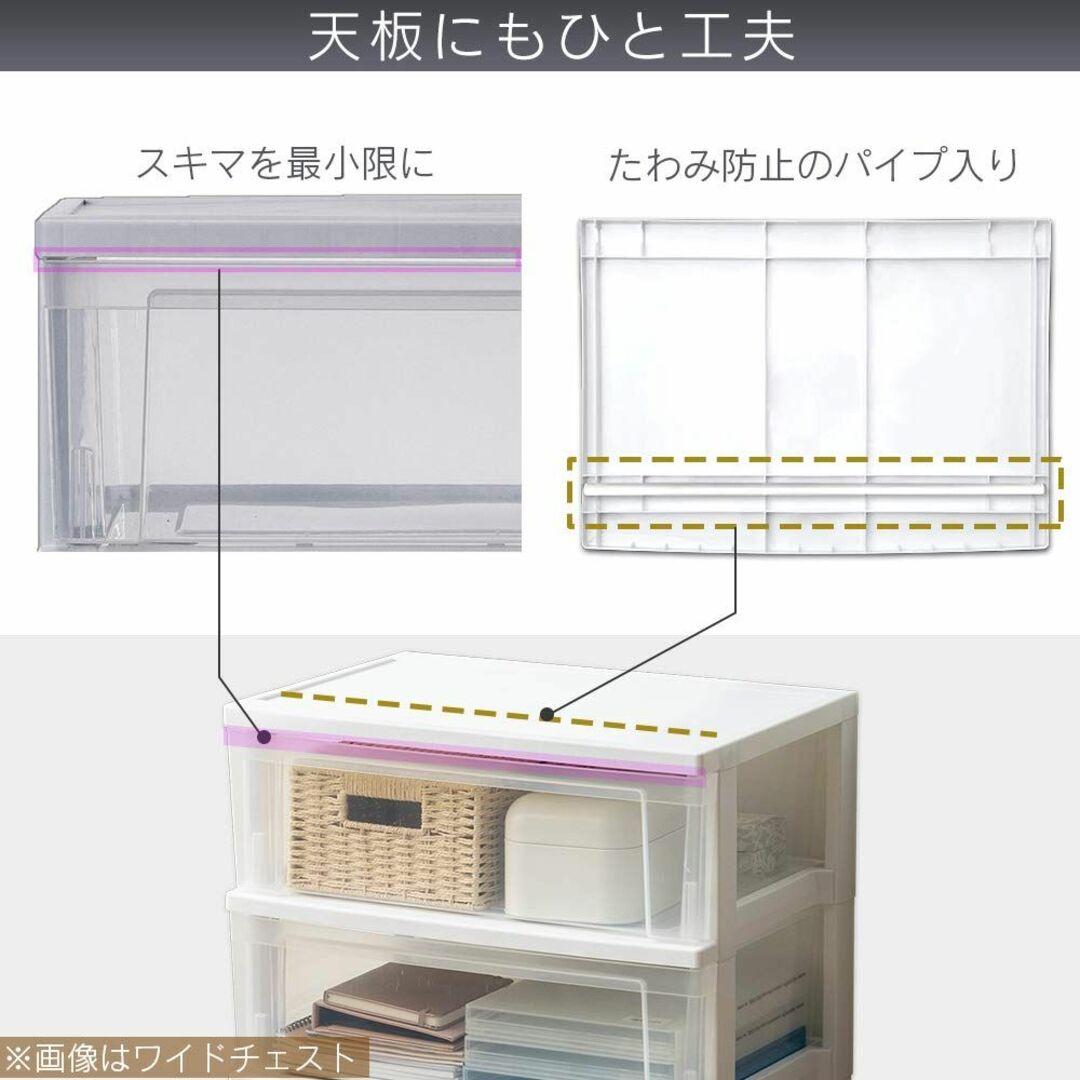 【色: 1)ホワイト/クリア】アイリスオーヤマ(IRIS OHYAMA) チェス インテリア/住まい/日用品のベッド/マットレス(その他)の商品写真