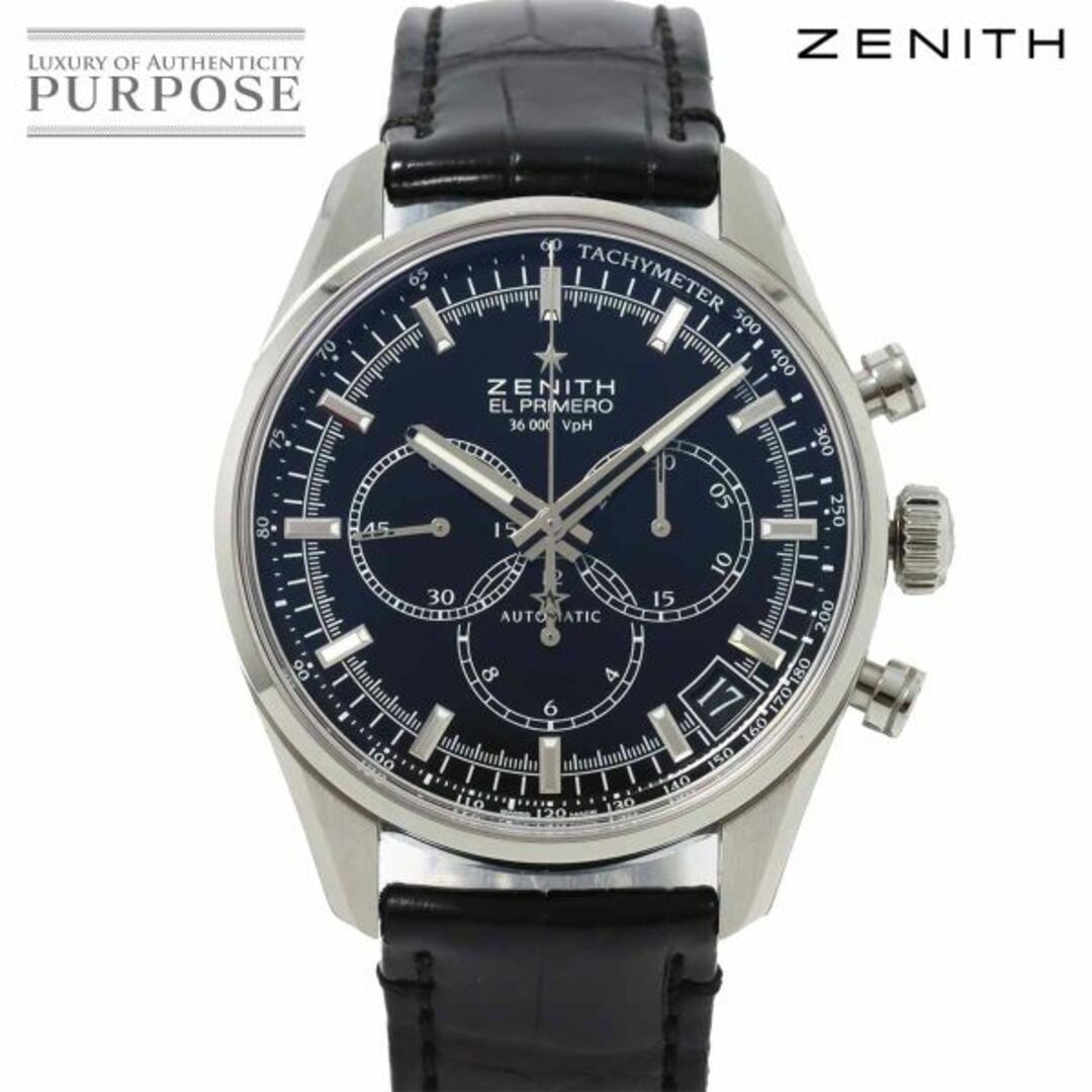 ZENITH(ゼニス)のゼニス ZENITH エルプリメロ 36000VpH 42mm 03.2080.400 メンズ 腕時計 クロノグラフ デイト 裏スケルトン 自動巻き El Primero VLP 90223629 メンズの時計(腕時計(アナログ))の商品写真