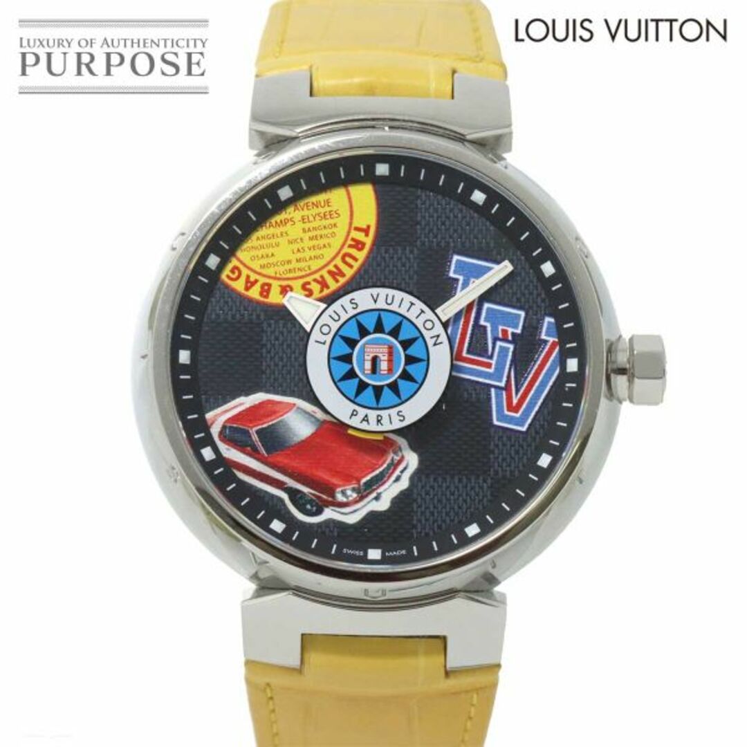 LOUIS VUITTON(ルイヴィトン)のルイ ヴィトン LOUIS VUITTON タンブール GM ワールドツアー QA063 メンズ 腕時計 ブラック 文字盤 クォーツ ウォッチ VLP 90224602 メンズの時計(腕時計(アナログ))の商品写真
