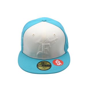 ニューエラー(NEW ERA)の新品未使用 NEW ERA Florida Marlins ニューエラ フロリダマーリンズ キャップ ブルー アイボリー グレーブリム 7 3/8 中古 59749(キャップ)