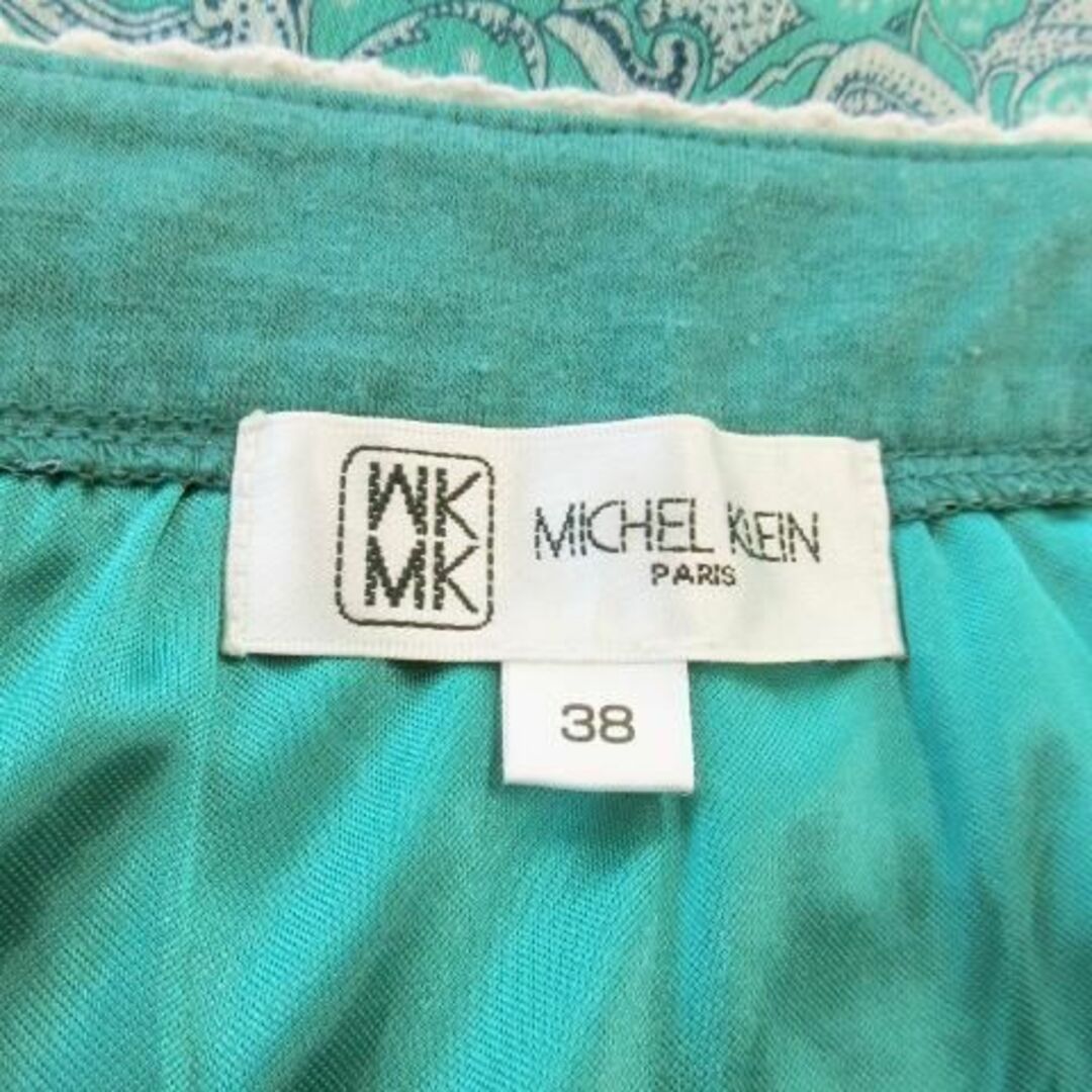 MK MICHEL KLEIN(エムケーミッシェルクラン)のエムケーミッシェルクラン ペイズリー柄半袖ワンピース 38 230727AO2A レディースのワンピース(ミニワンピース)の商品写真