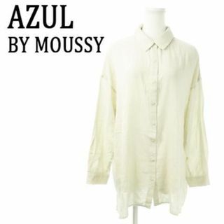 アズールバイマウジー(AZUL by moussy)のアズールバイマウジー 長袖シアーシャツ オーバーサイズ M 230727AO5A(シャツ/ブラウス(長袖/七分))