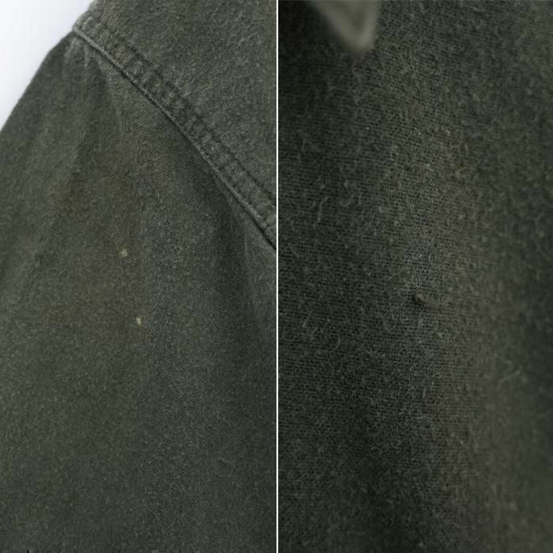 Eddie Bauer(エディーバウアー)のエディバウアー シャツ 胸ポケット 無地 グリーン 緑 古着 M メンズのトップス(Tシャツ/カットソー(半袖/袖なし))の商品写真