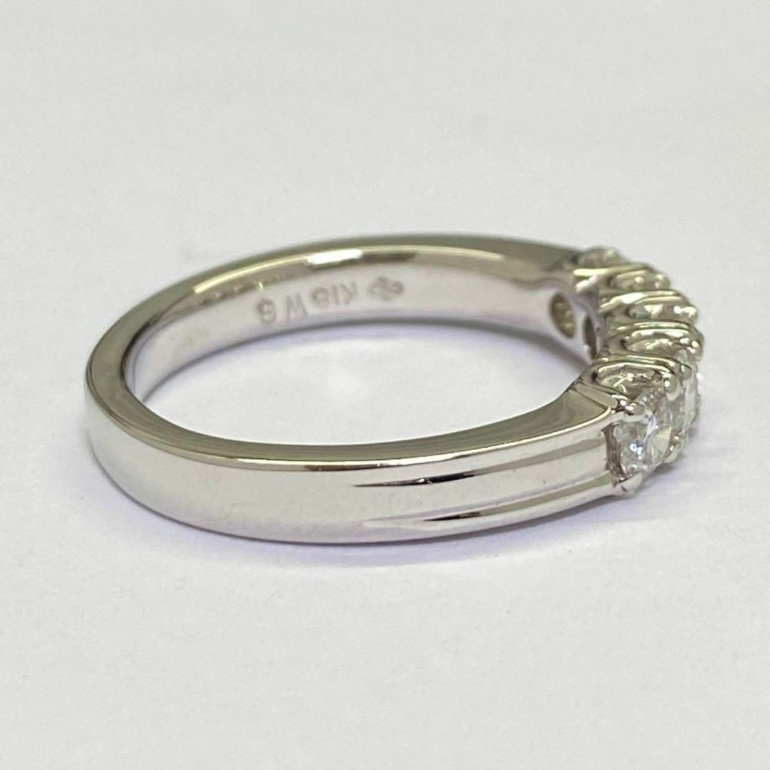 K18WG　天然ダイヤモンドリング　D0.57ct　サイズ11号　18金 レディースのアクセサリー(リング(指輪))の商品写真