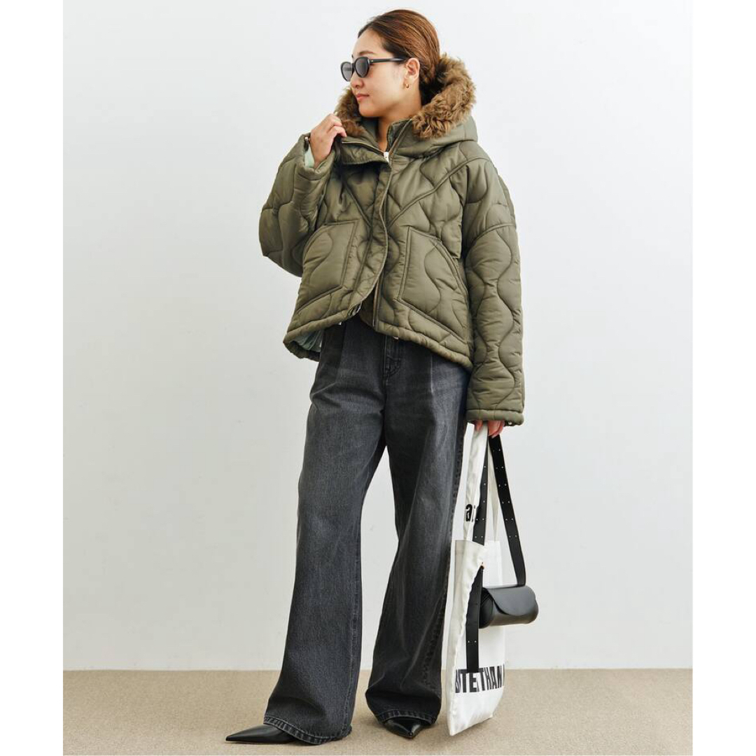 DEUXIEME CLASSE(ドゥーズィエムクラス)の今季★BLANCHA Nylon fabric shearling bomber レディースのジャケット/アウター(ブルゾン)の商品写真