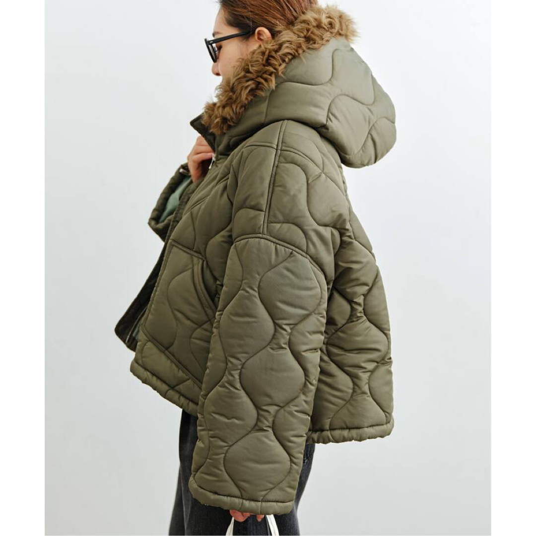 DEUXIEME CLASSE(ドゥーズィエムクラス)の今季★BLANCHA Nylon fabric shearling bomber レディースのジャケット/アウター(ブルゾン)の商品写真