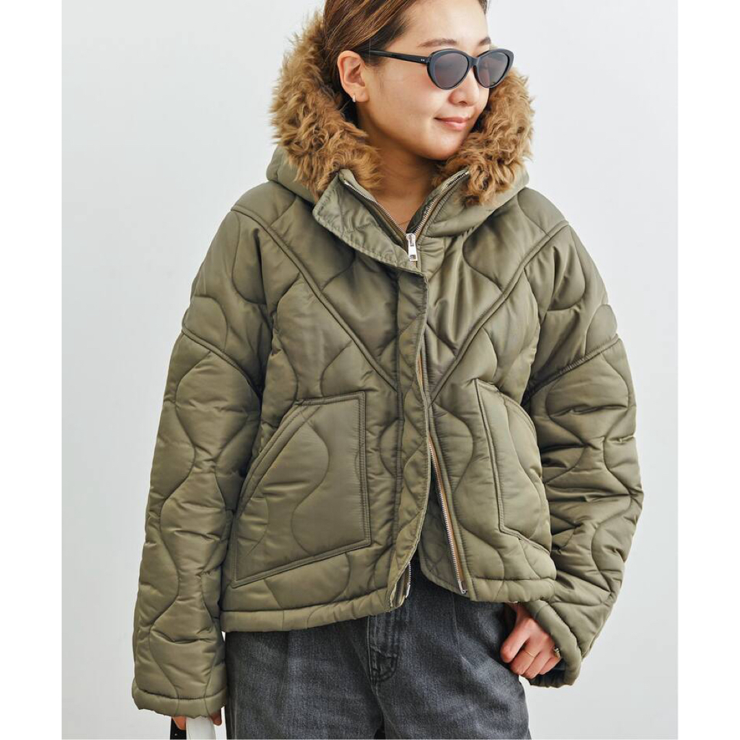 DEUXIEME CLASSE(ドゥーズィエムクラス)の今季★BLANCHA Nylon fabric shearling bomber レディースのジャケット/アウター(ブルゾン)の商品写真