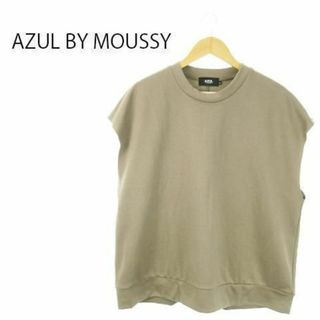 アズールバイマウジー(AZUL by moussy)のアズールバイマウジー プルオーバーベストポンチ素材 M 茶 230728AH9A(ベスト)