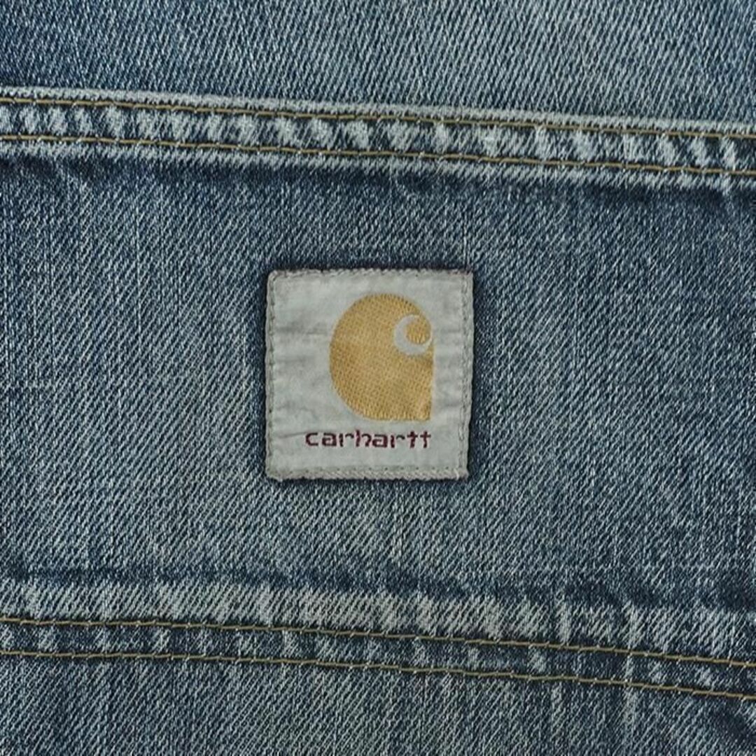 carhartt(カーハート)のW31 carhartt カーハート バギーデニム ボトム ロゴ刺繍 青 ブルー メンズのパンツ(デニム/ジーンズ)の商品写真