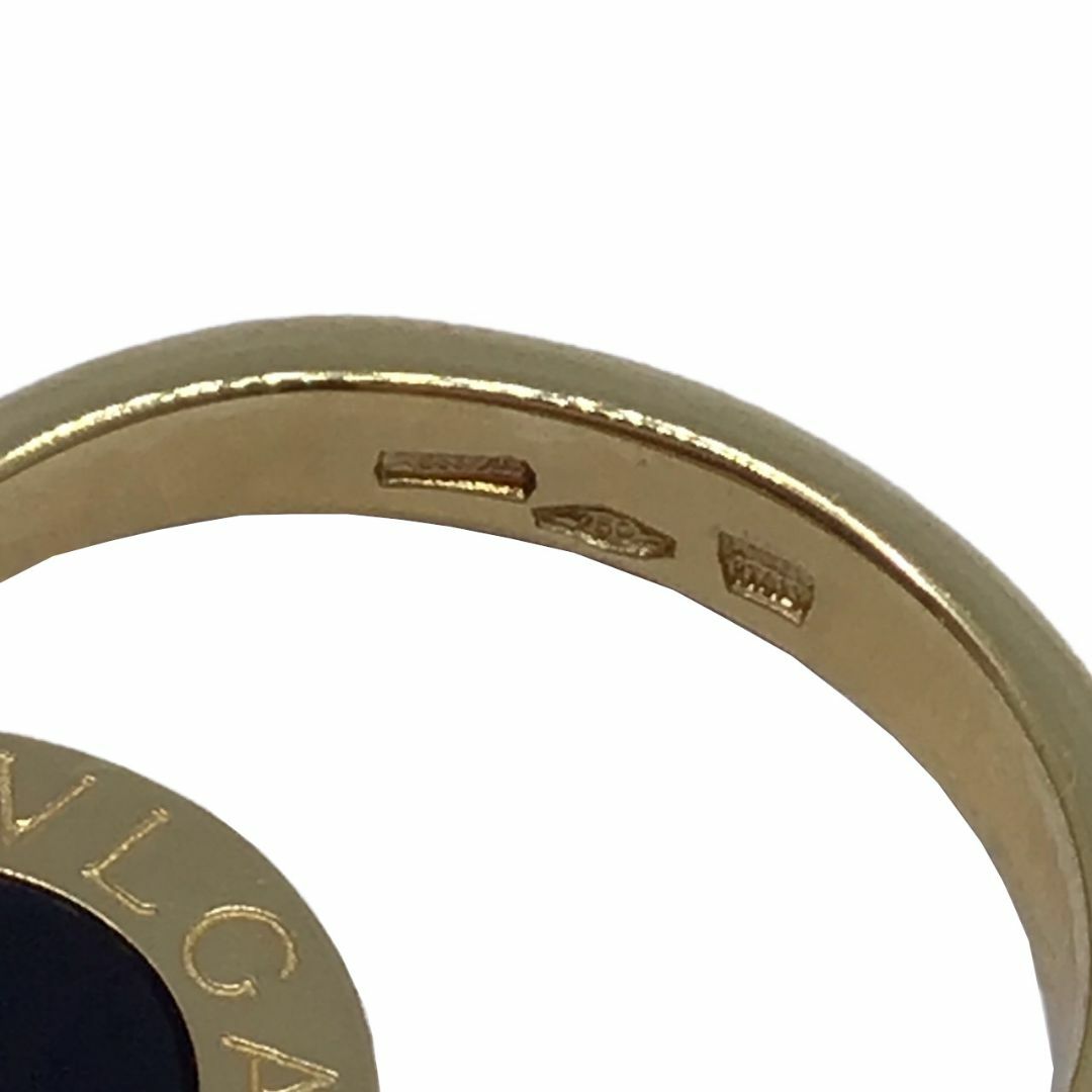 中古】ブルガリフリップリング バイカラー K18YG オニキス 中古】ブルガリフリップリング バイカラー K18YG オニキス