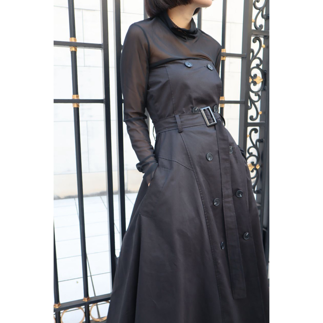 UNITED TOKYO(ユナイテッドトウキョウ)のHELK ヘルク TRENCH BARE DRESS (BLACK) レディースのワンピース(ロングワンピース/マキシワンピース)の商品写真