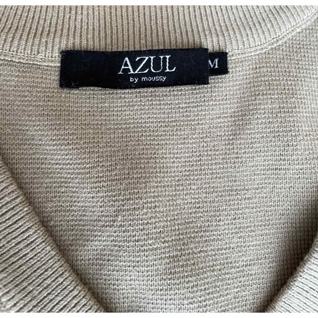 AZUL by moussy(アズールバイマウジー)のAZULby moussy ベージュワンピース レディースのワンピース(ミニワンピース)の商品写真