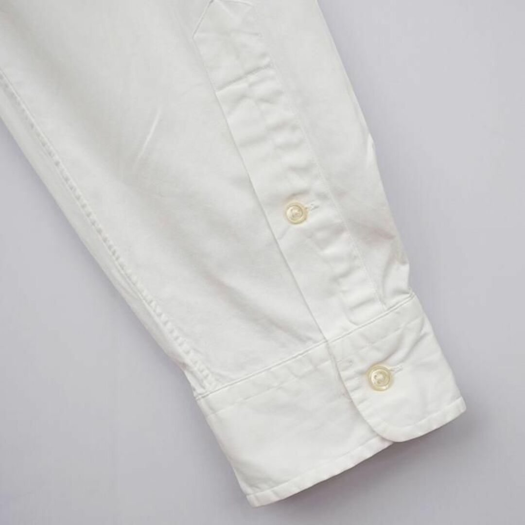 POLO RALPH LAUREN(ポロラルフローレン)のポロラルフローレン BD無地シャツ XL ホワイト 白 青 ポニー刺繍 長袖 メンズのトップス(Tシャツ/カットソー(半袖/袖なし))の商品写真