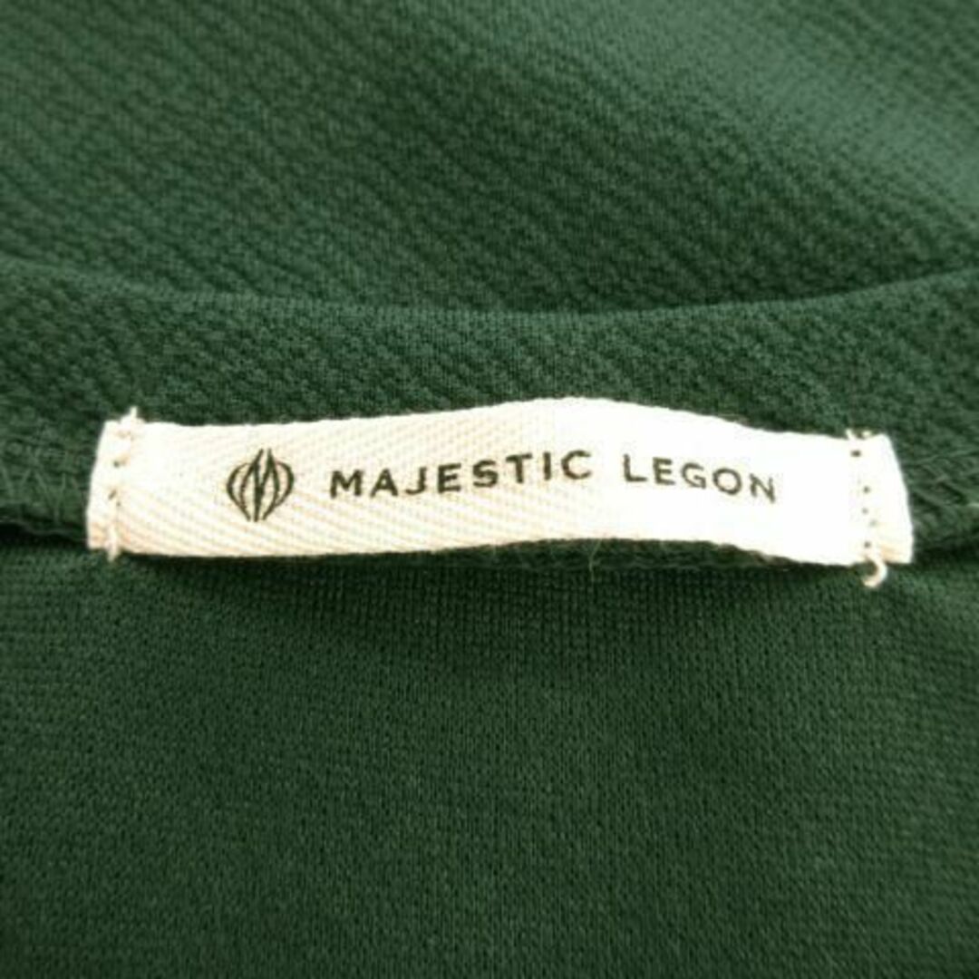 MAJESTIC LEGON(マジェスティックレゴン)のマジェスティックレゴン 半袖カットソー ビーズ M 緑 230731AH2A レディースのトップス(カットソー(半袖/袖なし))の商品写真