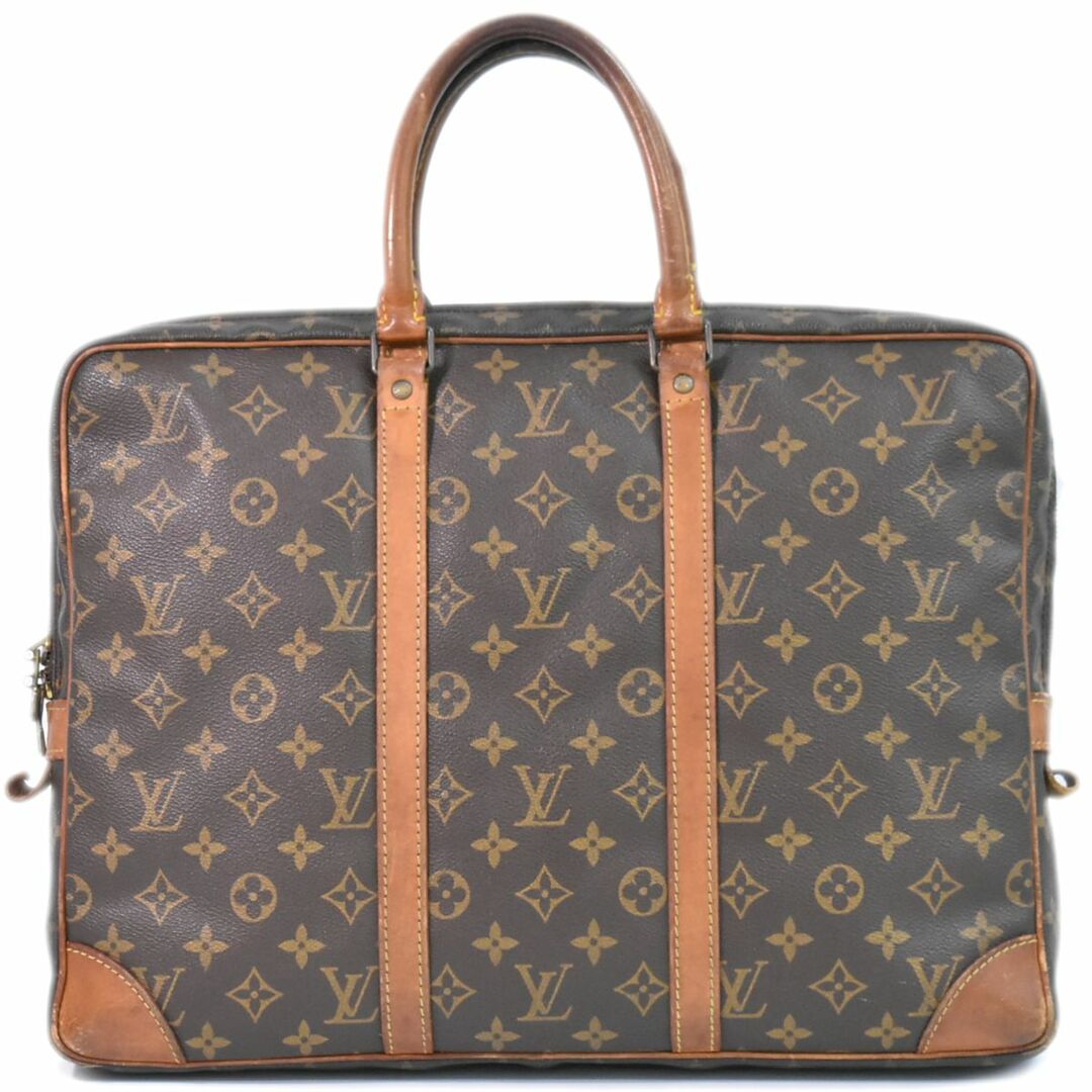 LOUIS VUITTON(ルイヴィトン)の本物 ルイヴィトン LOUIS VUITTON LV ポルトドキュマン ヴォワヤージュ モノグラム ビジネスバッグ ハンドバッグ ブラウン M40226 ビトン バッグ 中古 メンズのバッグ(ビジネスバッグ)の商品写真