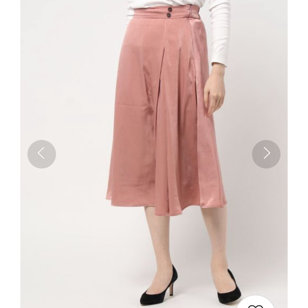 Techichi(テチチ)のTe chichi テチチ サテンタックフレアスカート Sサイズ定価¥6,589 レディースのスカート(ロングスカート)の商品写真
