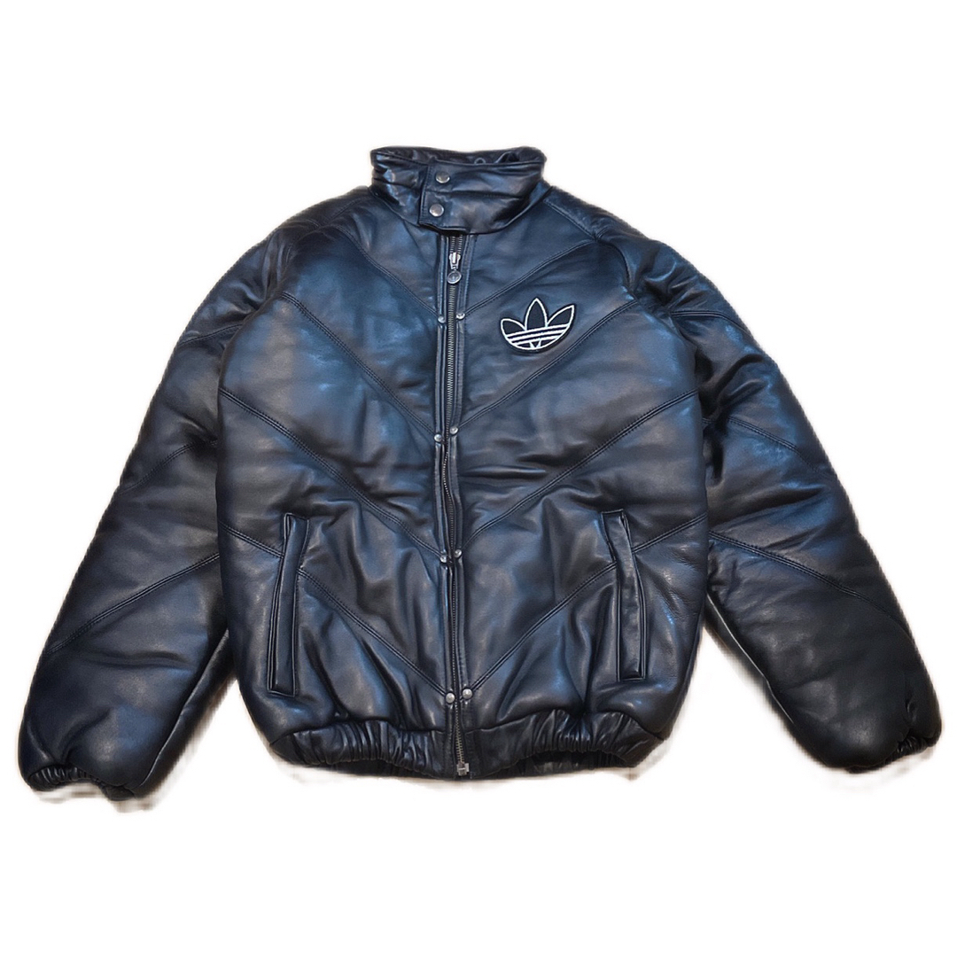 adidas - アディダス ラム レザー 本革 ジャケット ブルゾン adidas - アディダス ラム レザー 本革 ジャケット ブルゾン