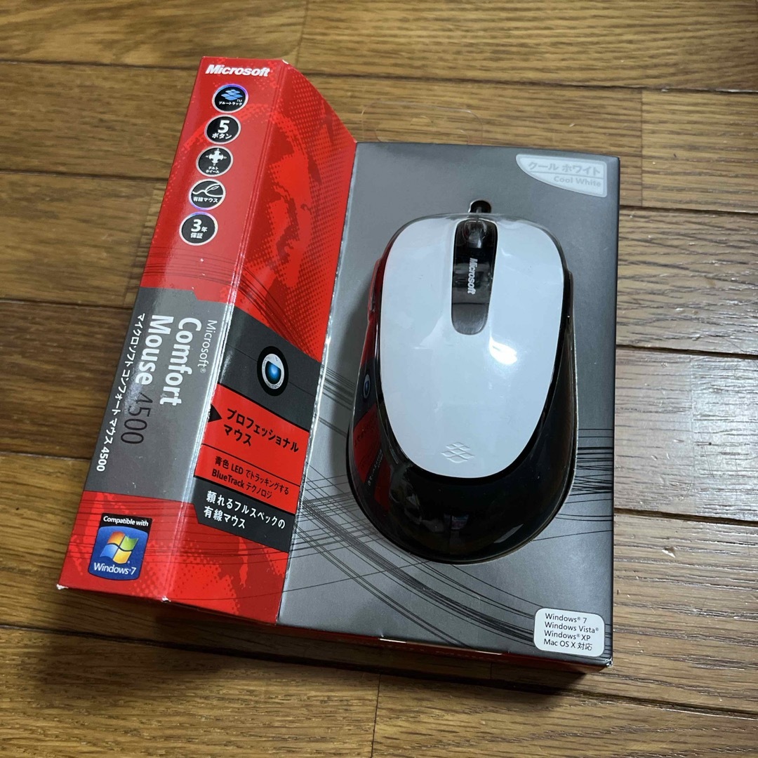 Microsoft(マイクロソフト)のMicrosoft COMFORT MOUSE 4500   マウス スマホ/家電/カメラのPC/タブレット(PC周辺機器)の商品写真