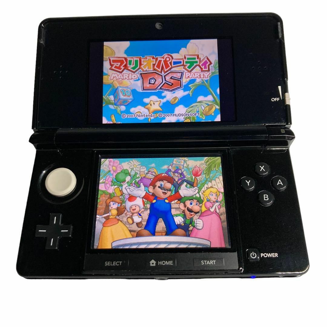 ニンテンドー3DS(ニンテンドー3DS)の【動作確認済】ニンテンドー3DS 　クリアブラック エンタメ/ホビーのゲームソフト/ゲーム機本体(携帯用ゲーム機本体)の商品写真