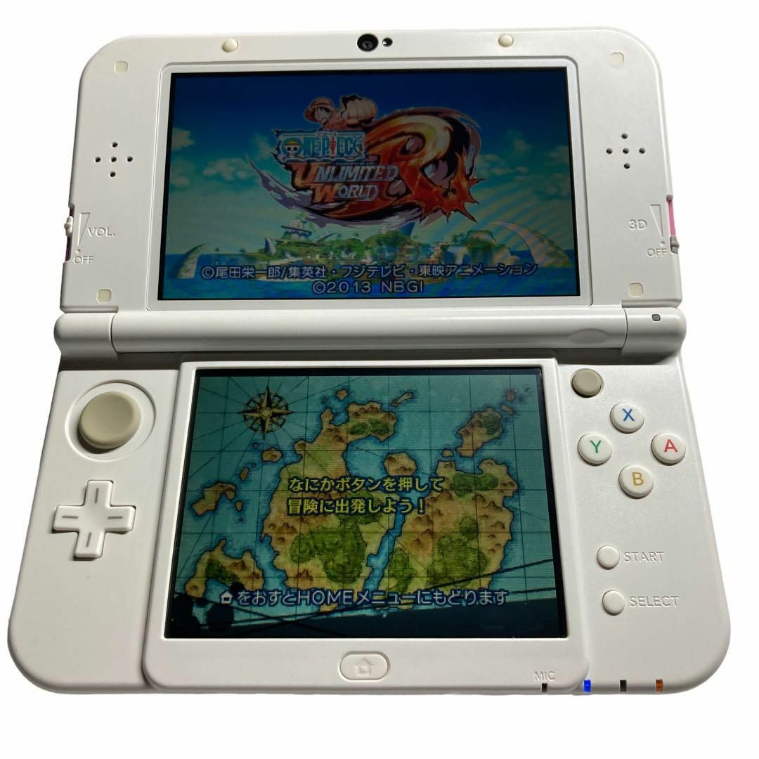 ニンテンドー3DS(ニンテンドー3DS)のNewニンテンドー3DS LL ピンク×ホワイト エンタメ/ホビーのゲームソフト/ゲーム機本体(携帯用ゲーム機本体)の商品写真