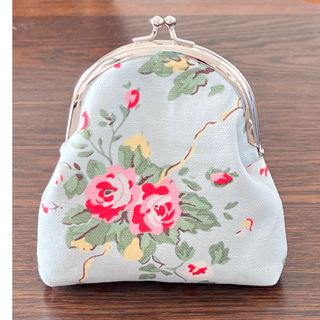 キャスキッドソン(Cath Kidston)のキャスキッドソン　がま口財布　花柄　ブルー(財布)