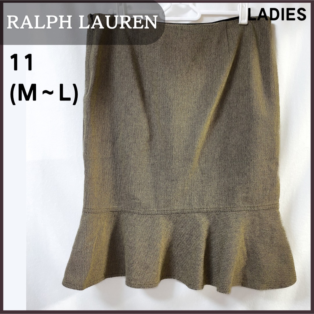 Ralph Lauren(ラルフローレン)のラルフローレン 綿100% コットン マーメイド スカート 11  M～L  レディースのスカート(ひざ丈スカート)の商品写真