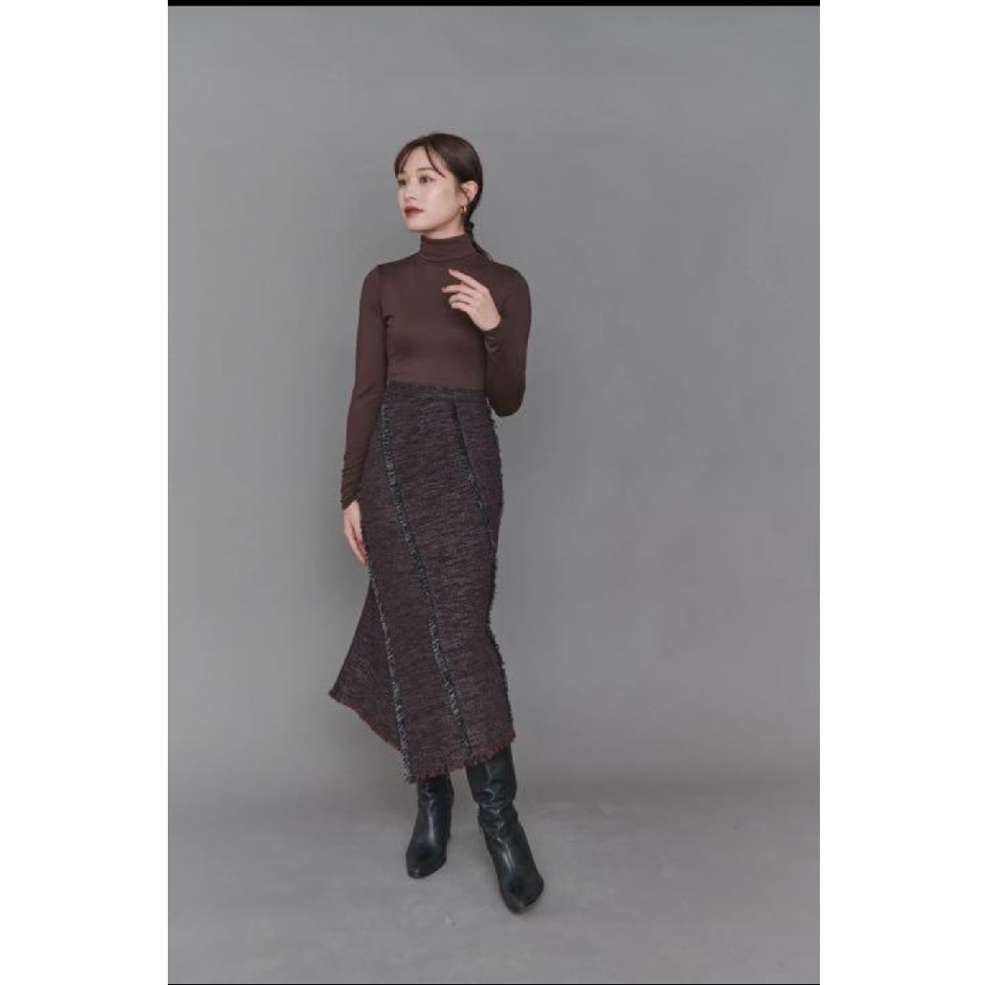 ánuans(アニュアンス)の【新品】L'Or ロル Spiral Tweed Skirt 新品未使用 レディースのスカート(ロングスカート)の商品写真