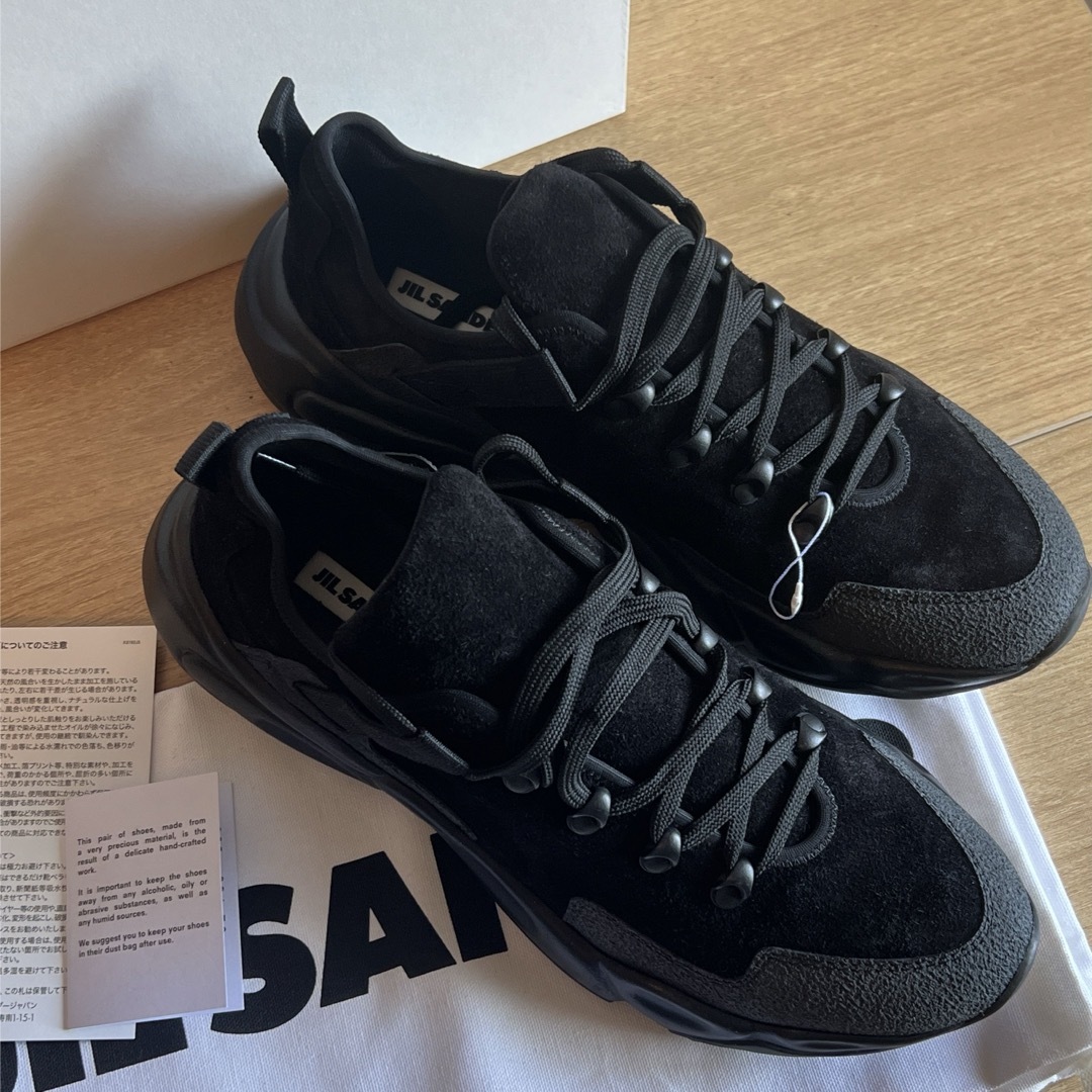 JIL SANDER - JIL SANDER ジルサンダー ブラック Hairy スエード JIL SANDER - JIL SANDER ジルサンダー ブラック Hairy スエード