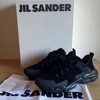 ジルサンダー(Jil Sander)のJIL SANDER ジルサンダー ブラック Hairy スエード スニーカー(スニーカー)