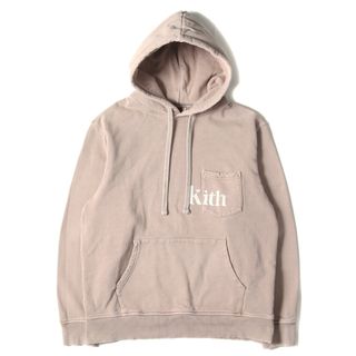 KITH NYC キス ニューヨークシティー パーカー サイズ:S 20AW オーバー ガーメント ダイ ワンポイント ロゴ スウェットパーカー Pocket Williams Hoodie トップス フーディー プルオーバー 裏毛 スモークピンク 【メンズ】【中古】(パーカー)