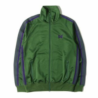 ニードルス(Needles)の新品 NEEDLES ニードルズ ジャケット サイズ:M 23AW パピヨン刺繍 サイドライン トラックジャケット Track Jacket-Poly Smooth NS244 ジャージ グリーン アウター 【メンズ】(ジャージ)