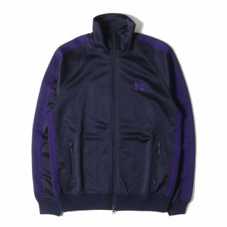 ニードルス(Needles)の新品 NEEDLES ニードルズ ジャケット サイズ:S 23AW パピヨン刺繍 サイドライン トラックジャケット Track Jacket-Poly Smooth NS244 ジャージ ネイビー 紺 アウター 上着 【メンズ】(ジャージ)