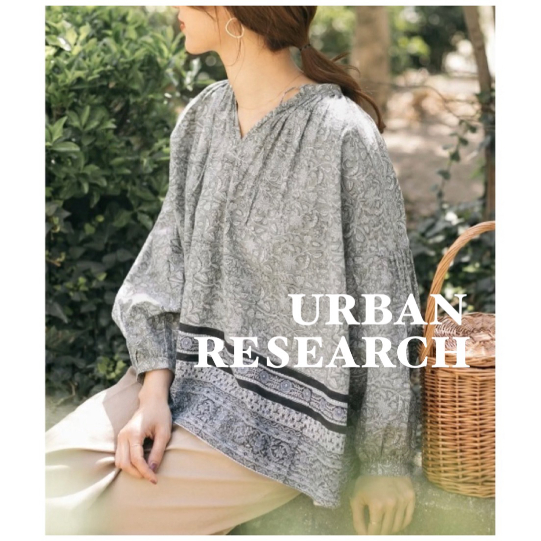 URBAN RESEARCH(アーバンリサーチ)の✴︎URBAN RESEARCH DOORSアーバンリサーチ　インド木版ブラウス レディースのトップス(シャツ/ブラウス(長袖/七分))の商品写真